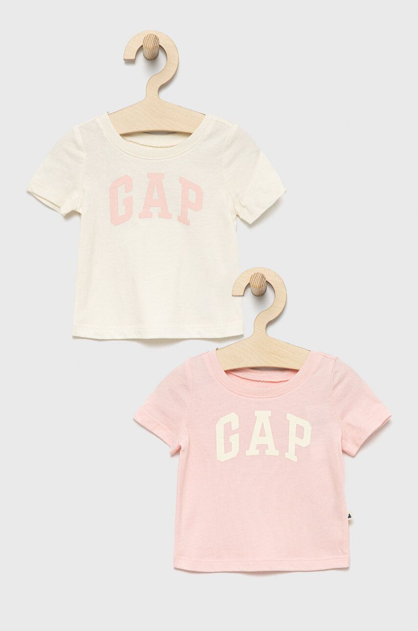 Gap tricou de bumbac pentru copii culoarea roz - Pled.ro