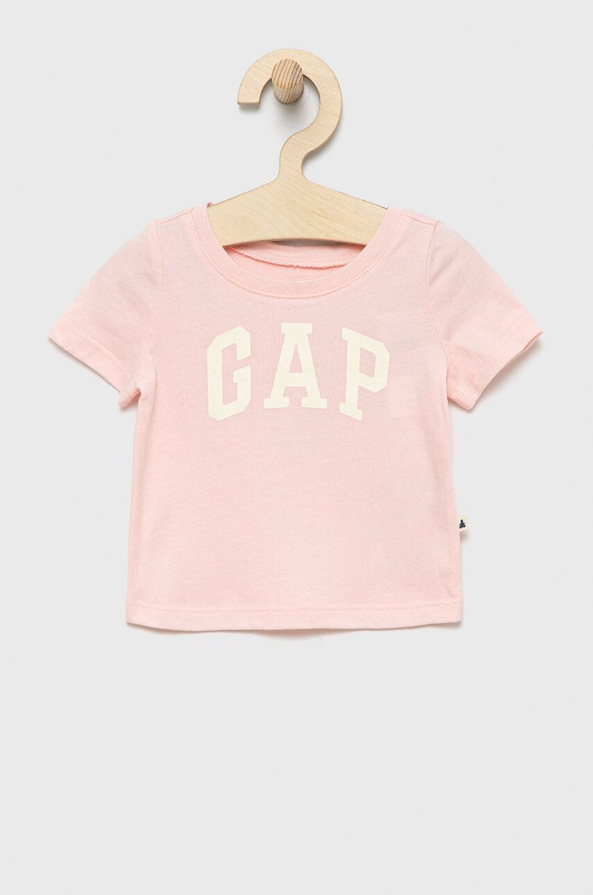 Gap tricou de bumbac pentru copii culoarea roz - Pled.ro