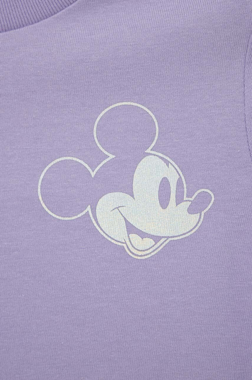 Gap tricou de bumbac pentru copii x Disney culoarea violet cu imprimeu - Pled.ro