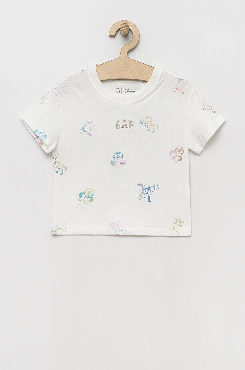 Gap tricou de bumbac pentru copii x Disney culoarea verde cu imprimeu - Pled.ro