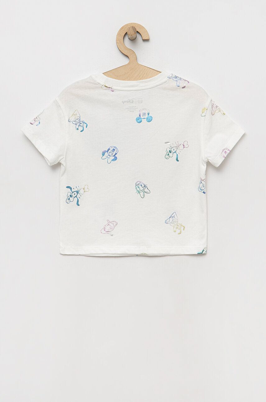 Gap tricou de bumbac pentru copii x Disney culoarea alb cu imprimeu - Pled.ro