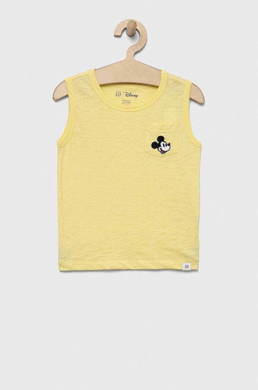 Gap tricou de bumbac pentru copii x Disney culoarea galben cu imprimeu - Pled.ro