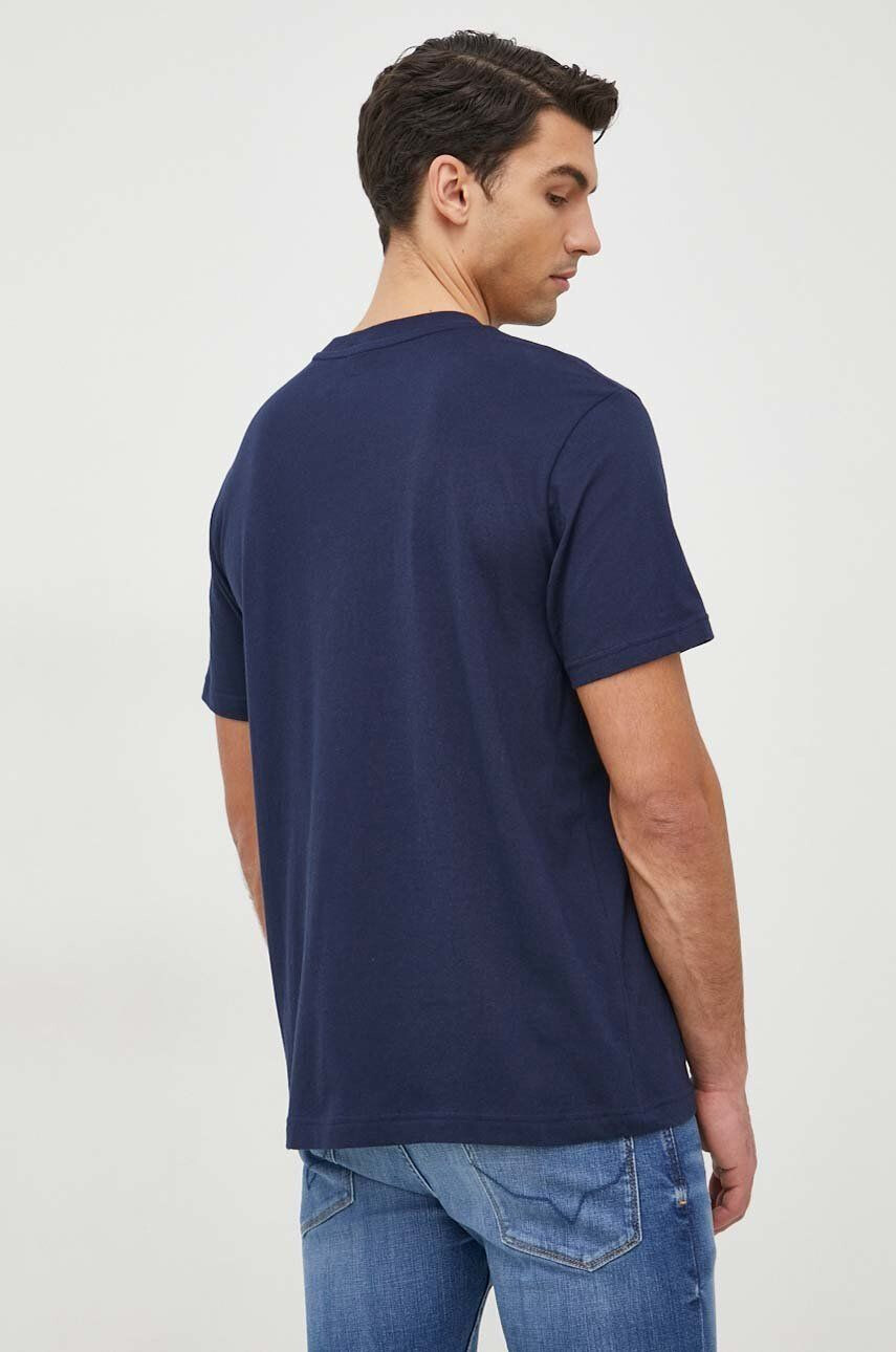 Gap tricou din bumbac culoarea albastru marin neted - Pled.ro