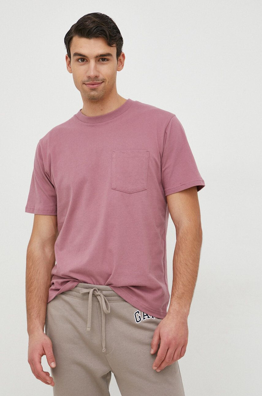 Gap tricou din bumbac culoarea roz neted - Pled.ro