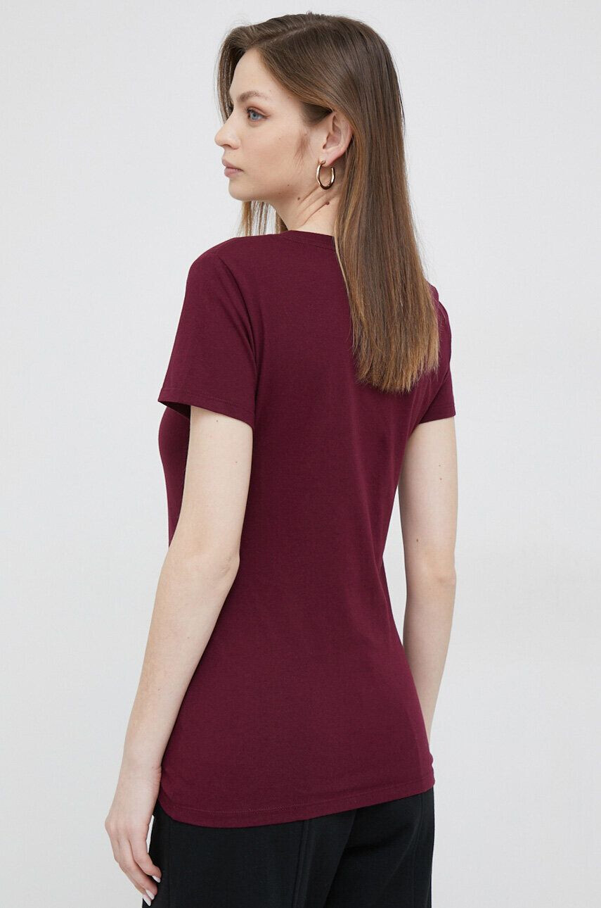 Gap tricou din bumbac culoarea bordo - Pled.ro