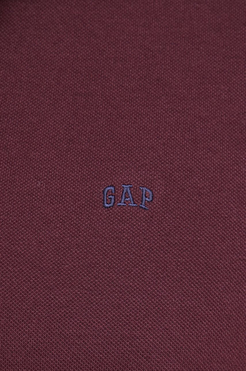 Gap tricou polo barbati culoarea bordo neted - Pled.ro