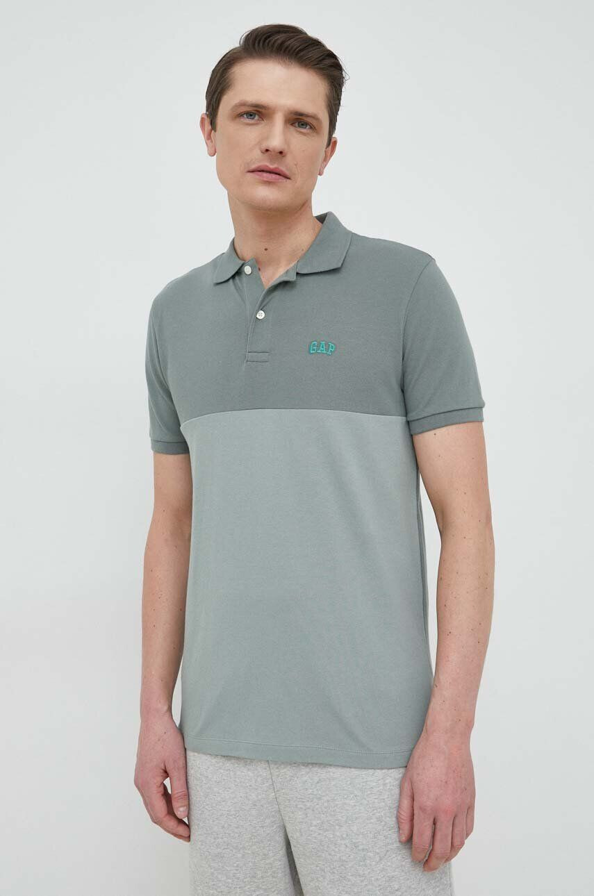 Gap tricou polo barbati culoarea verde modelator - Pled.ro