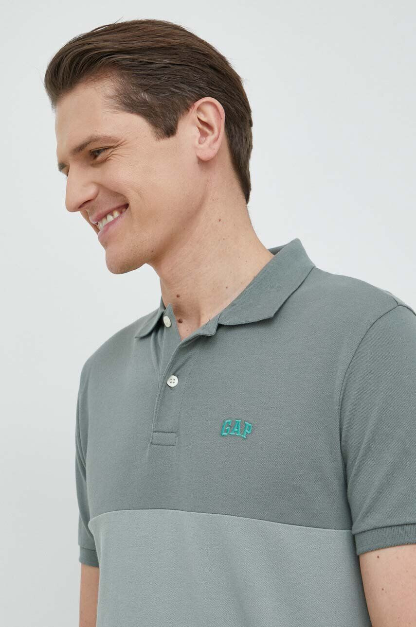 Gap tricou polo barbati culoarea verde modelator - Pled.ro