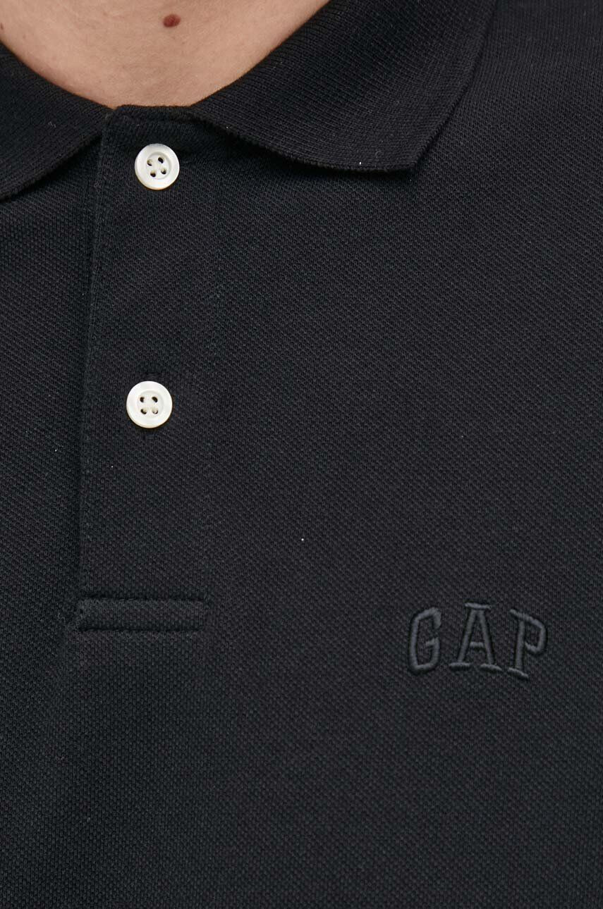 Gap tricou polo barbati culoarea negru neted - Pled.ro