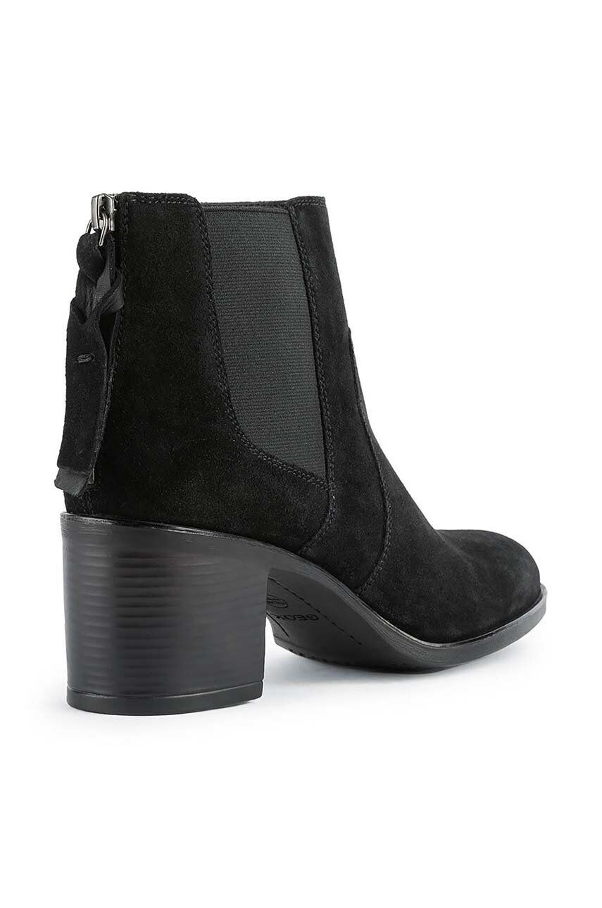 Geox cizme New Asheel femei culoarea negru cu toc drept - Pled.ro