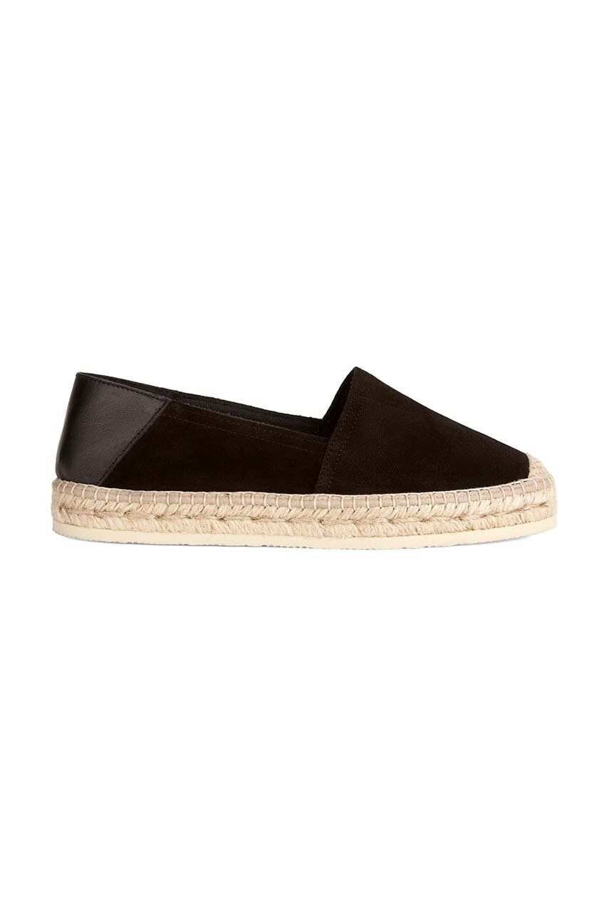 Geox espadrile de piele D LAMPEDUSA culoarea negru D35V0A 02285 C9999 - Pled.ro