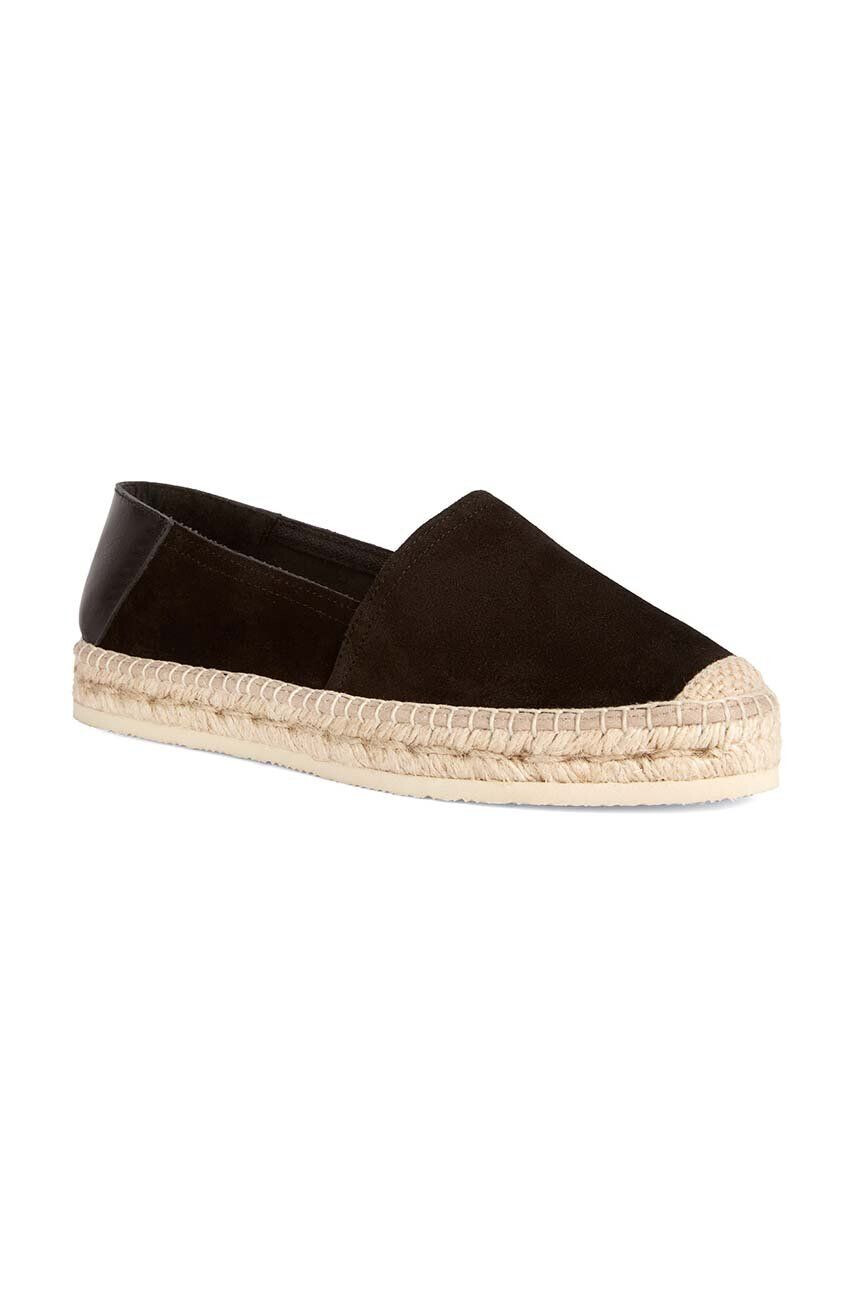 Geox espadrile de piele D LAMPEDUSA culoarea negru D35V0A 02285 C9999 - Pled.ro