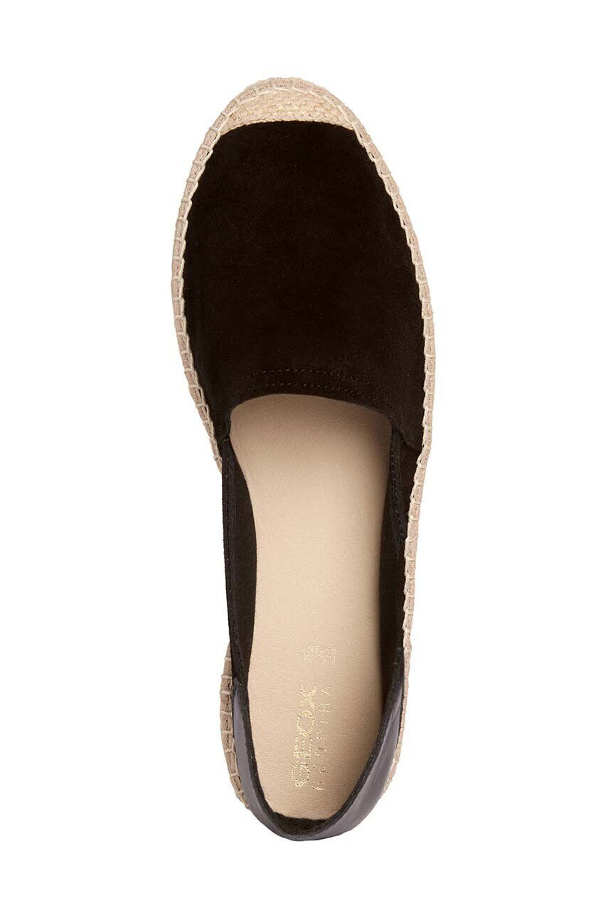 Geox espadrile de piele D LAMPEDUSA culoarea negru D35V0A 02285 C9999 - Pled.ro