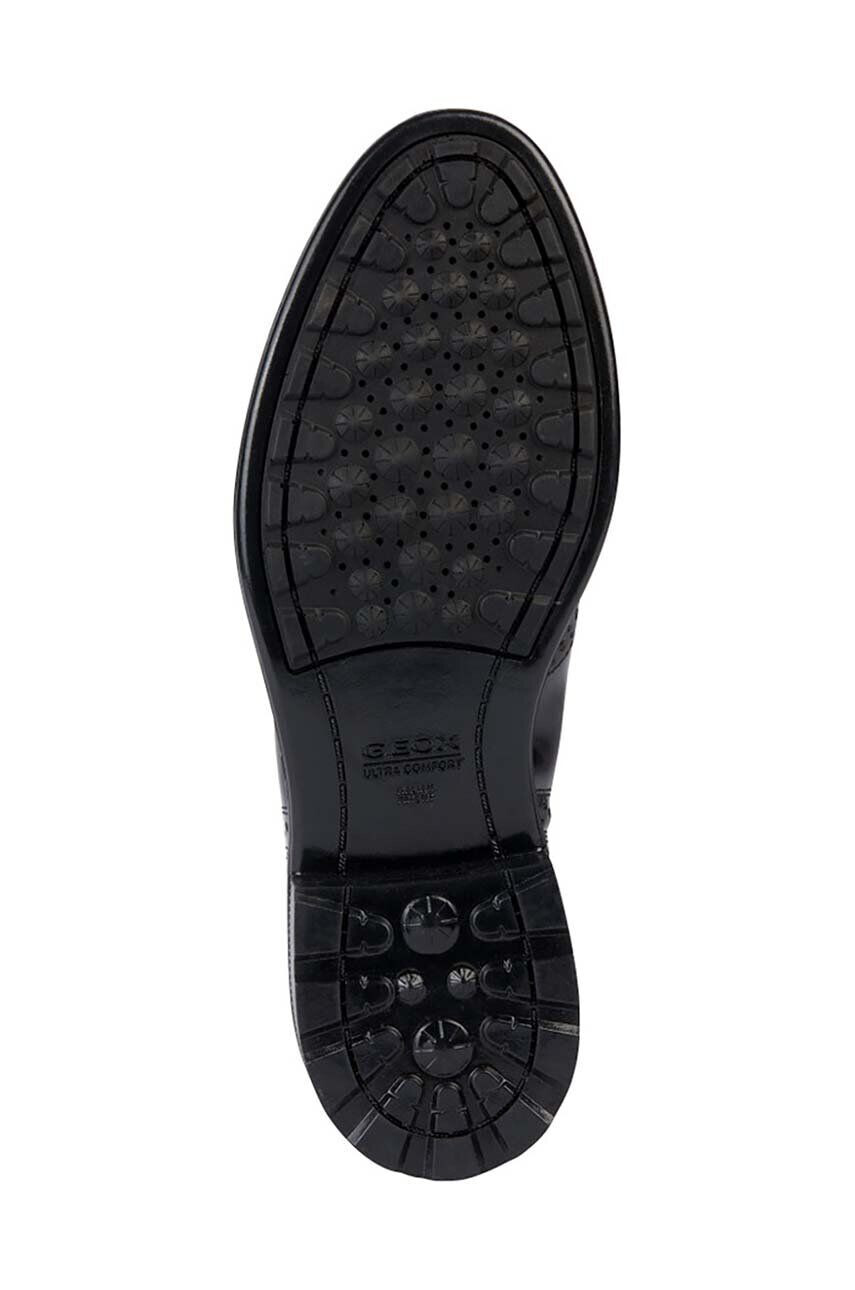 Geox ghete chelsea de piele D WALK PLEASURE D femei culoarea negru cu toc plat D36TGD 00038 C9999 - Pled.ro