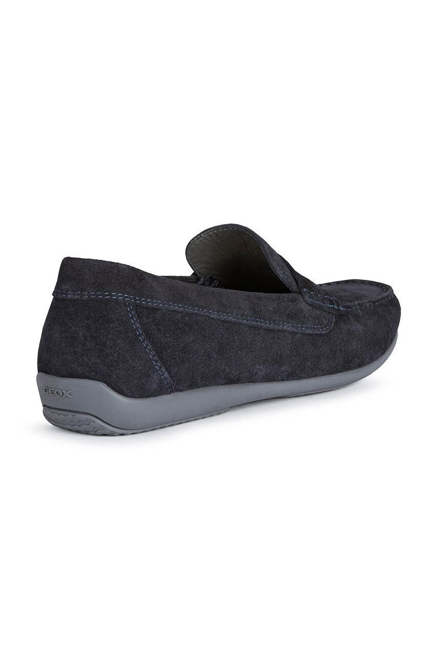 Geox mocasini de piele barbati culoarea albastru marin - Pled.ro