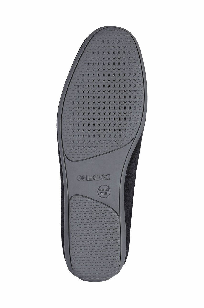 Geox mocasini de piele barbati culoarea albastru marin - Pled.ro