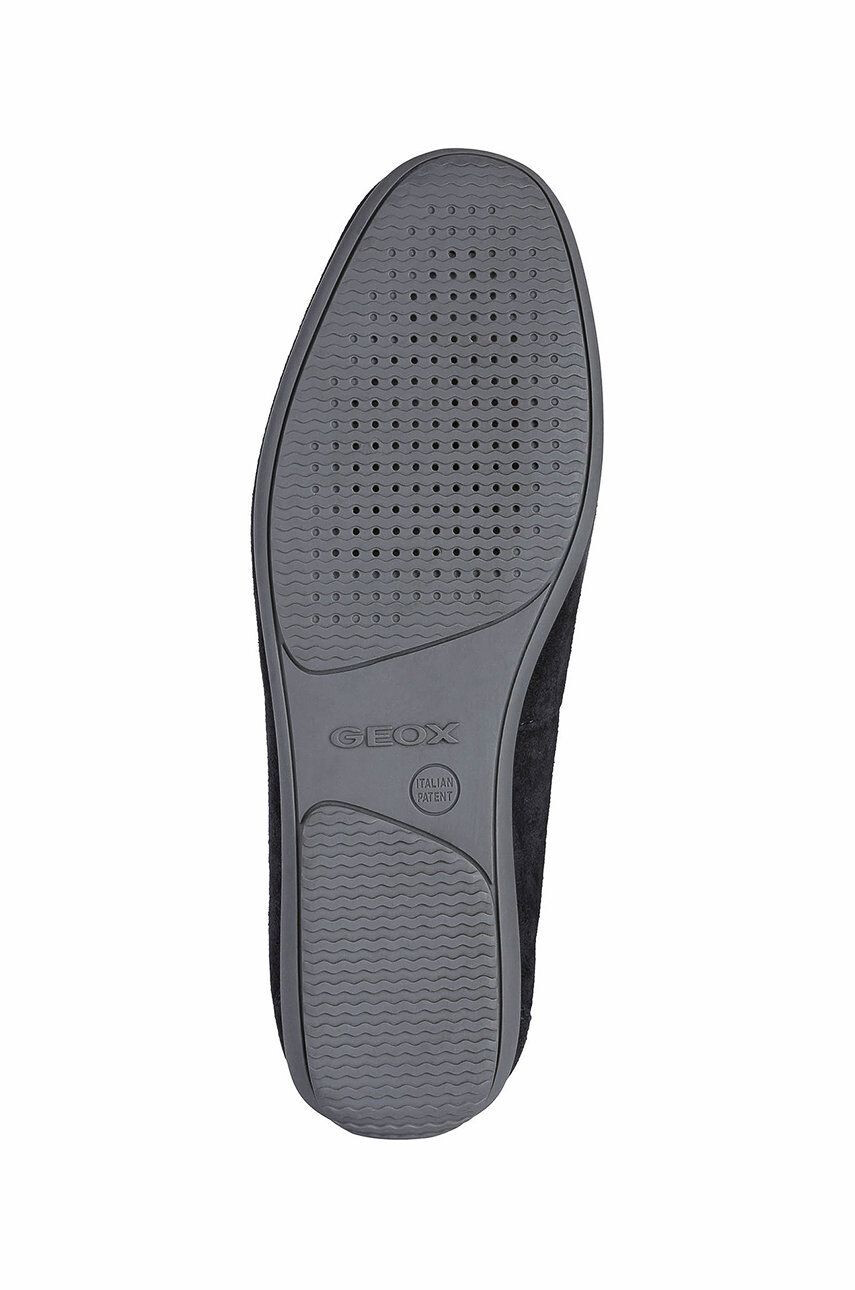 Geox mocasini de piele barbati culoarea albastru marin - Pled.ro