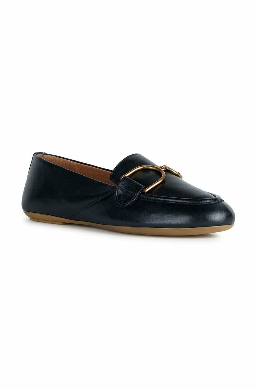 Geox mocasini de piele D PALMARIA femei culoarea negru cu toc plat D35MUC 000Y3 C9999 - Pled.ro