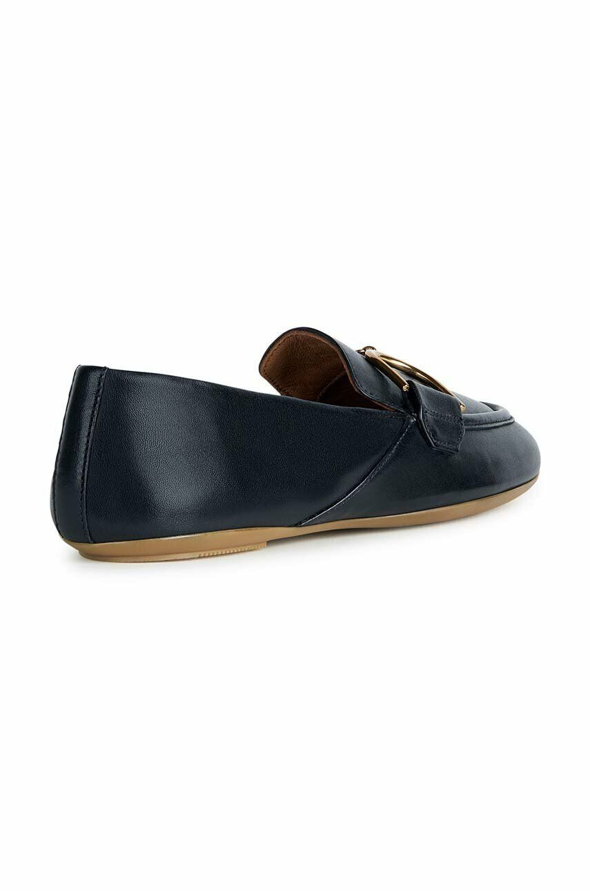 Geox mocasini de piele D PALMARIA femei culoarea negru cu toc plat D35MUC 000Y3 C9999 - Pled.ro