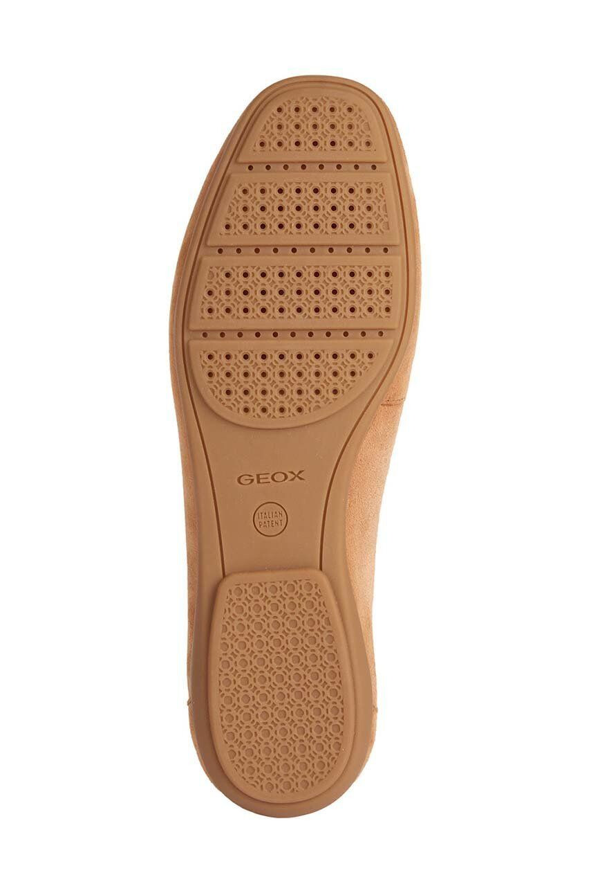 Geox mocasini din piele intoarsa D ANNYTAH MOC femei culoarea maro cu toc plat D84BMA 00021 C5006 - Pled.ro