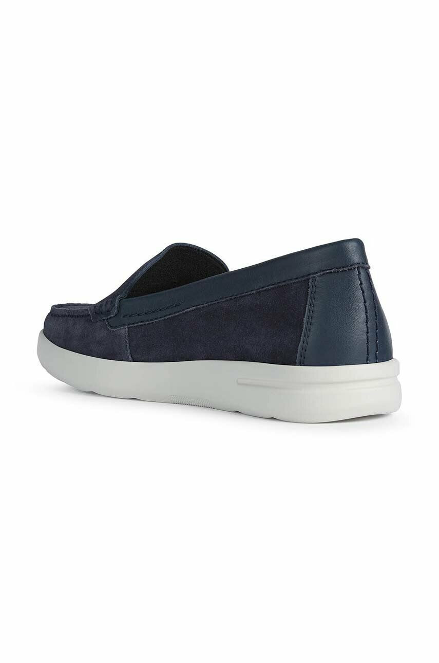 Geox mocasini din piele intoarsa D XAND 2J femei culoarea albastru marin cu toc plat D25SUB 02285 C4322 - Pled.ro