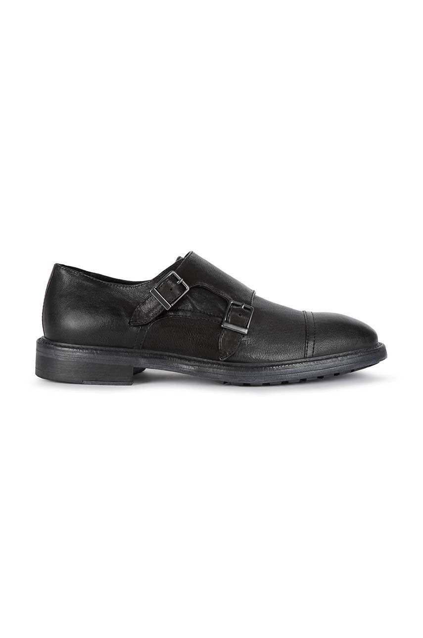 Geox pantofi de piele U AURELIO E barbati culoarea negru U26F7E-000TU-C9999 - Pled.ro