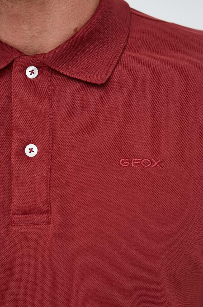 Geox polo de bumbac culoarea albastru marin neted - Pled.ro