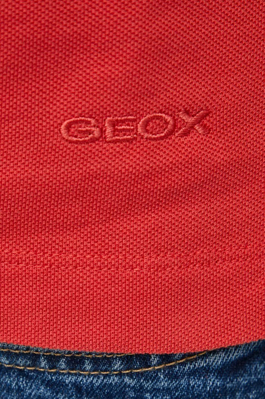 Geox polo de bumbac culoarea rosu modelator - Pled.ro