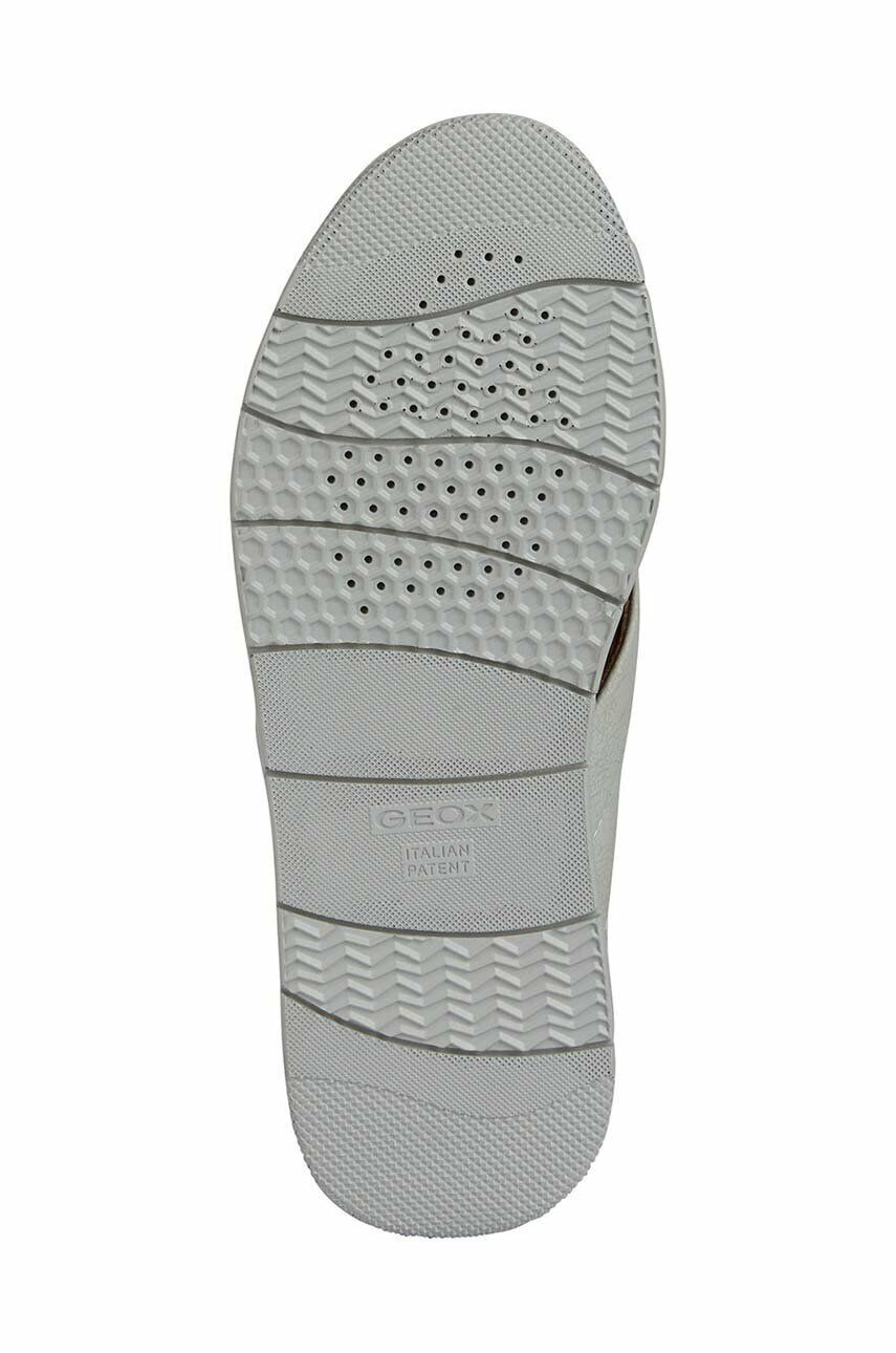 Geox sandale de piele D DANDRA A femei culoarea gri cu platforma D25NNA 0EKAK C1355 - Pled.ro