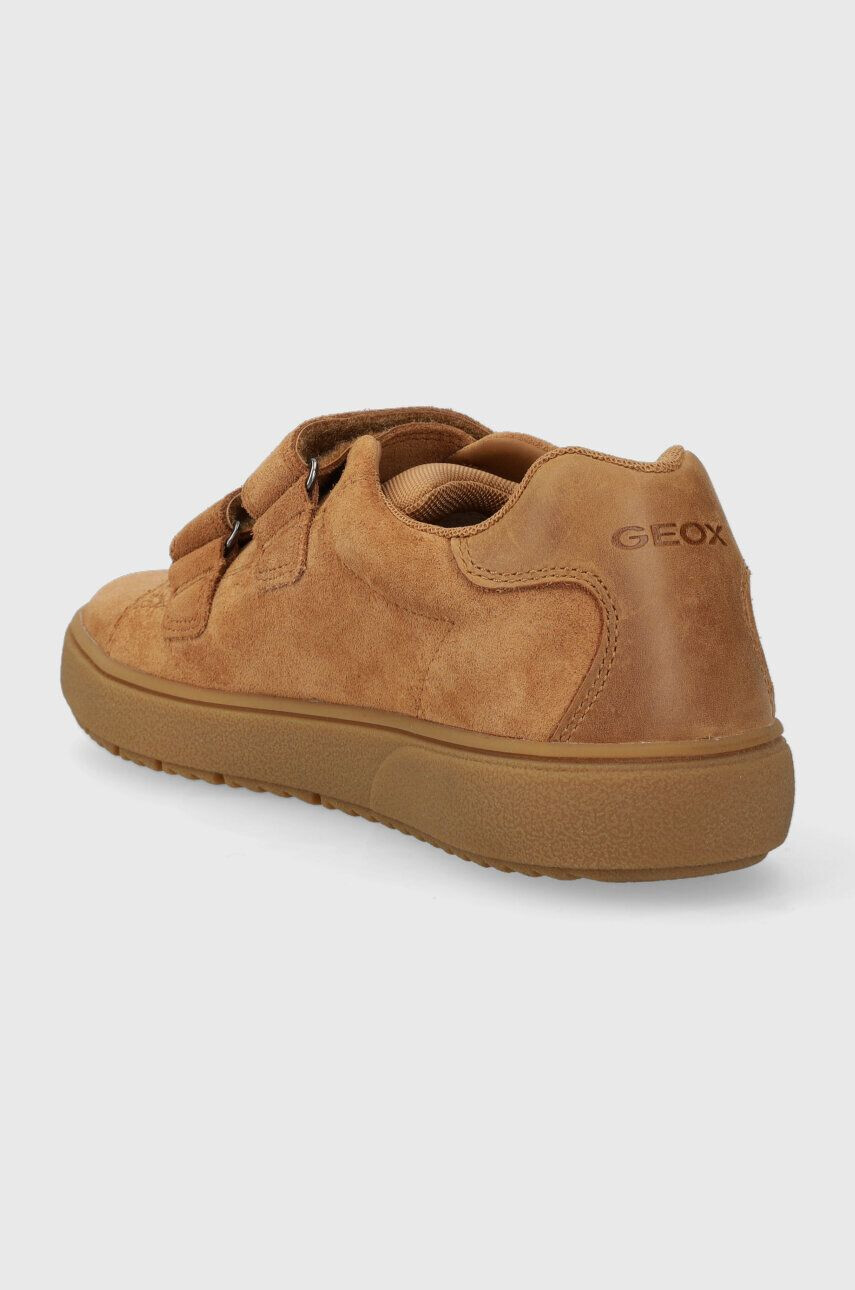 Geox sneakers de piele întoarsă pentru copii culoarea maro - Pled.ro