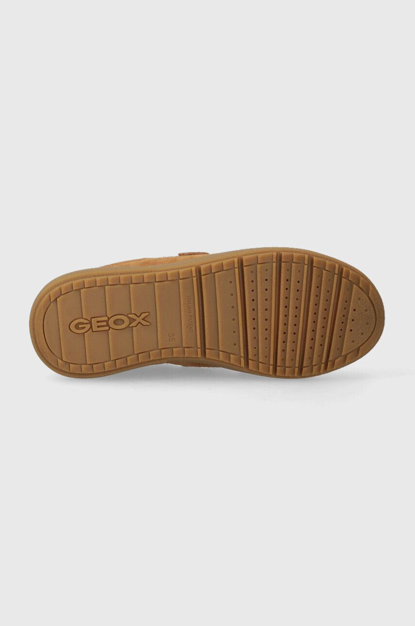 Geox sneakers de piele întoarsă pentru copii culoarea maro - Pled.ro