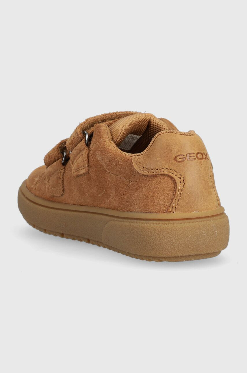 Geox sneakers de piele întoarsă pentru copii culoarea maro - Pled.ro