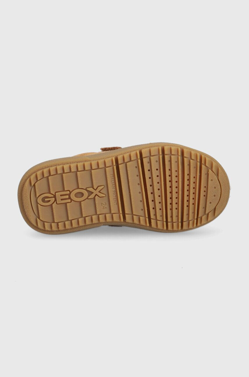 Geox sneakers de piele întoarsă pentru copii culoarea maro - Pled.ro