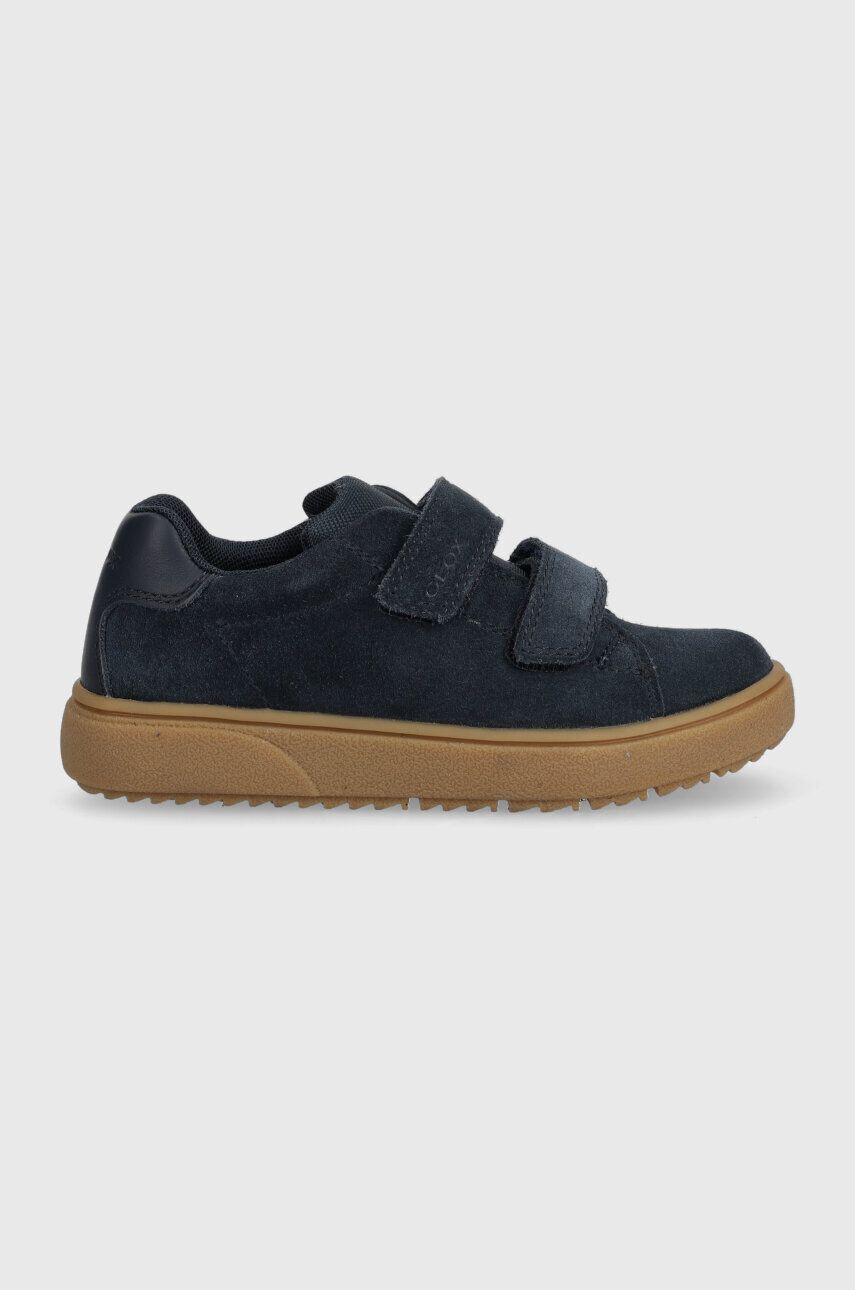 Geox sneakers de piele întoarsă pentru copii culoarea albastru marin - Pled.ro