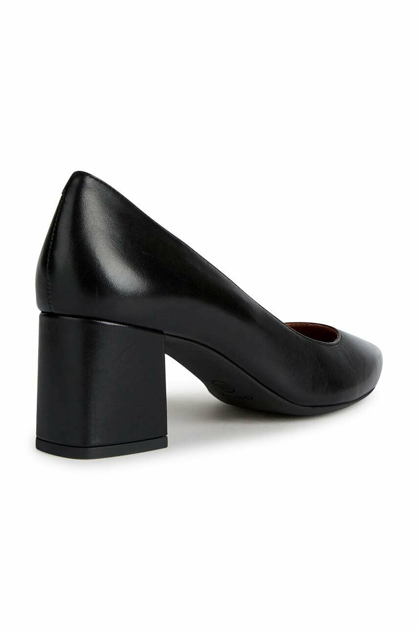 Geox stilettos de piele D BIGLIANA culoarea negru cu toc drept D35NMA 000TU C9999 - Pled.ro