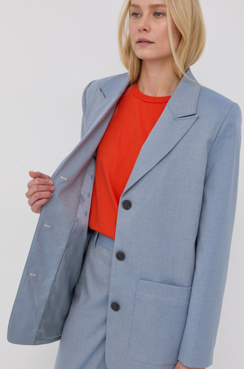 Gestuz blazer din amestec de in oversize neted - Pled.ro