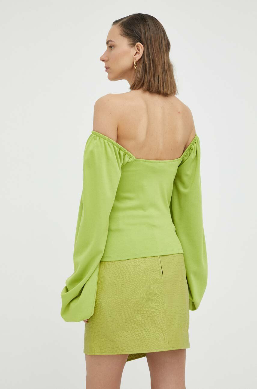 Gestuz bluza femei culoarea verde neted - Pled.ro