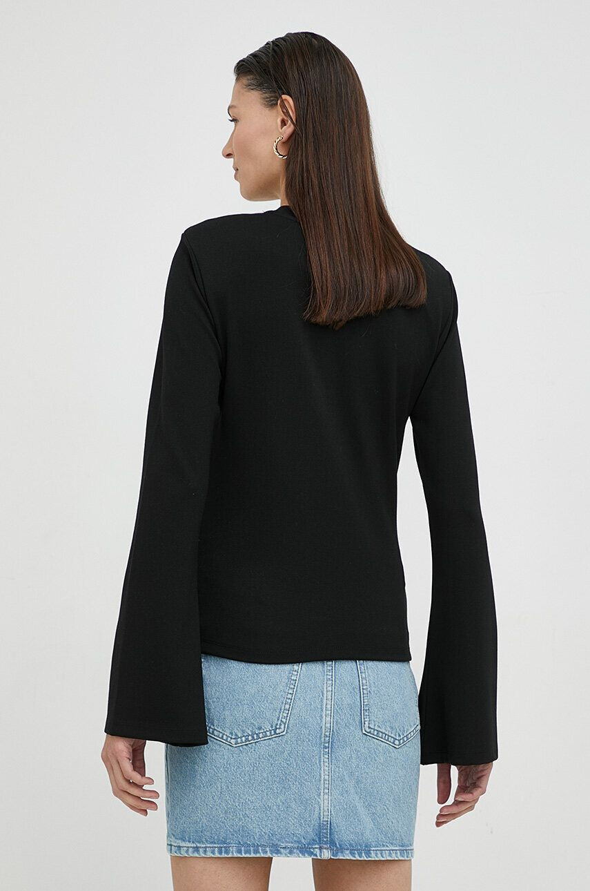 Gestuz longsleeve Anka femei culoarea negru cu turtleneck - Pled.ro