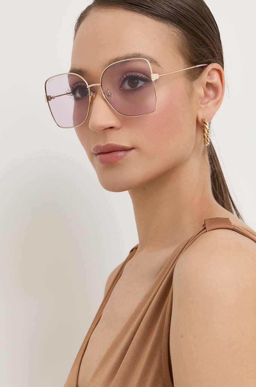 Gucci ochelari de soare femei culoarea auriu - Pled.ro