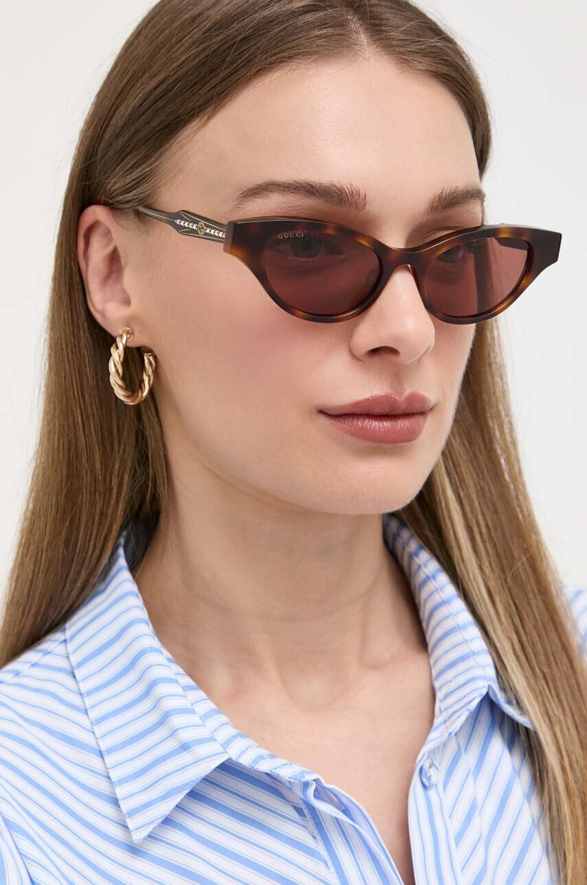 Gucci ochelari de soare femei culoarea maro - Pled.ro