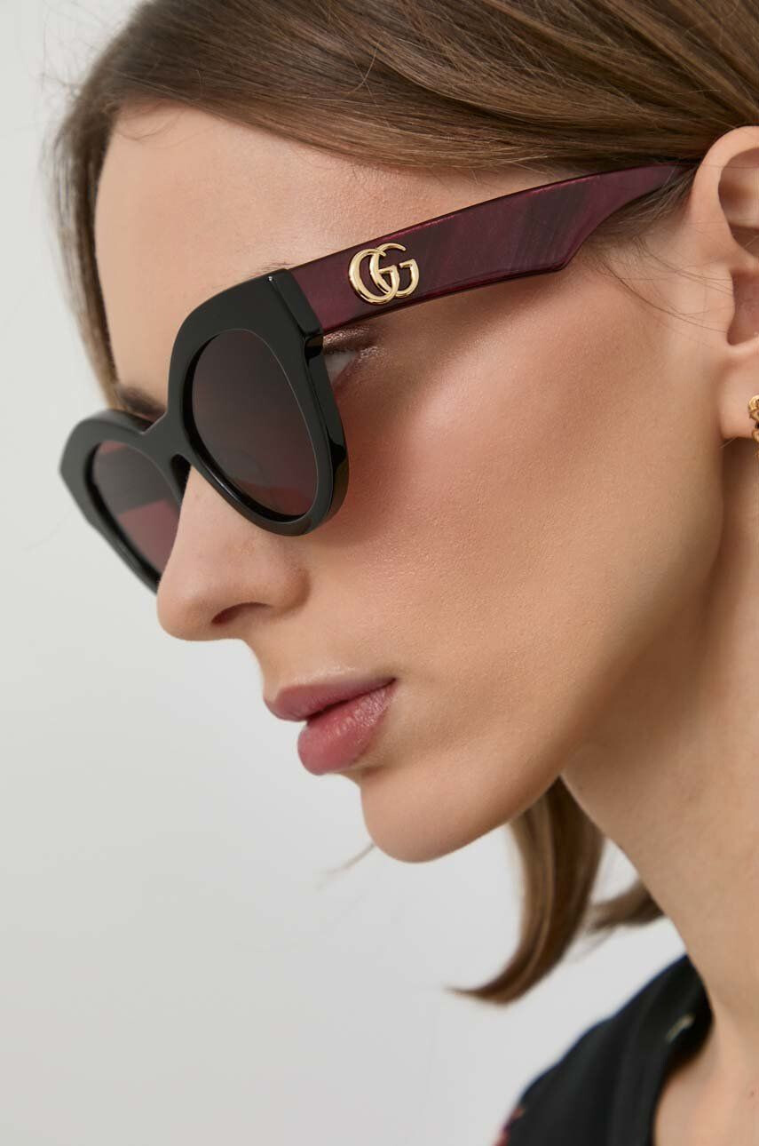 Gucci ochelari de soare femei culoarea bordo - Pled.ro