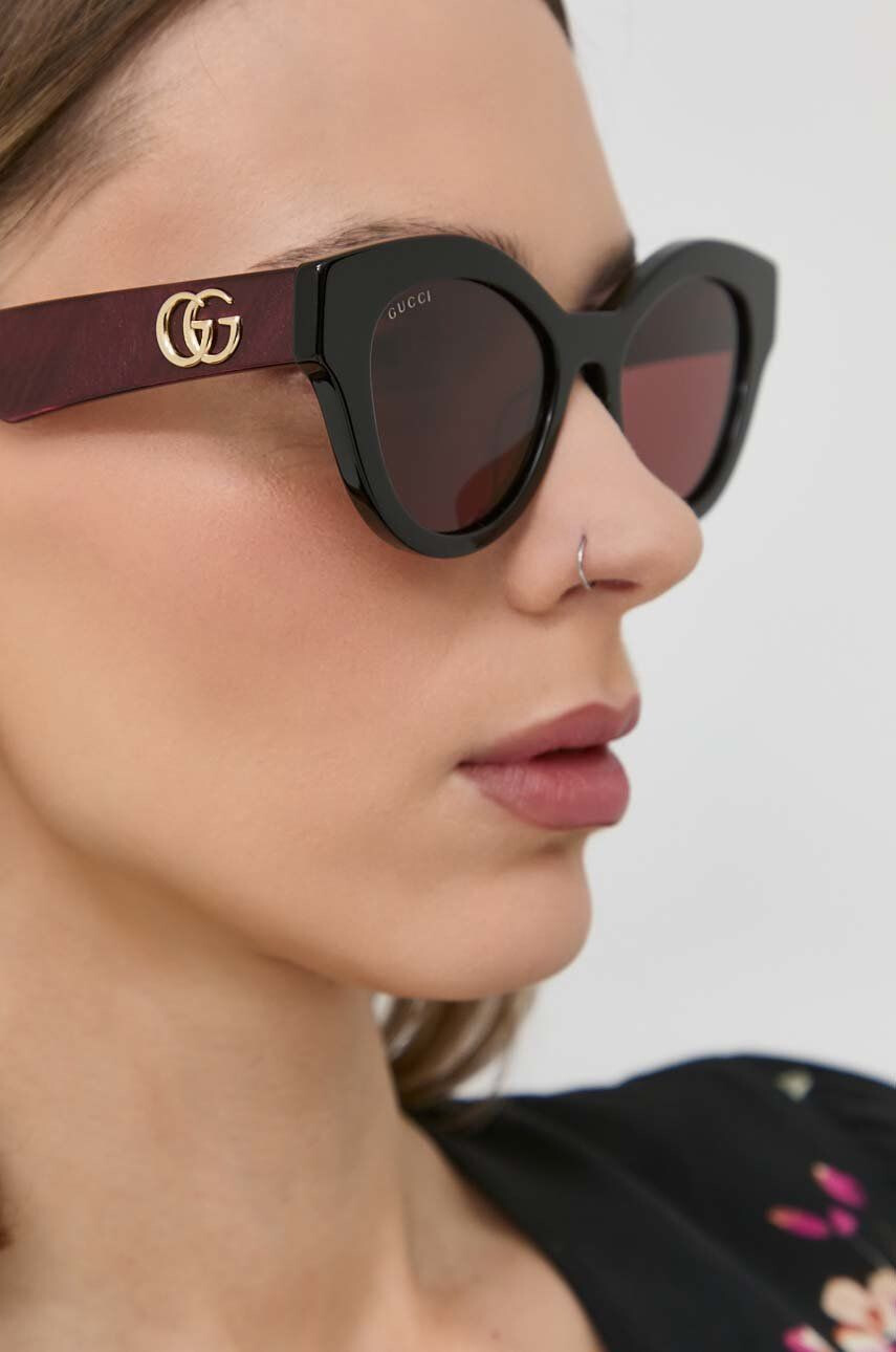 Gucci ochelari de soare femei culoarea bordo - Pled.ro