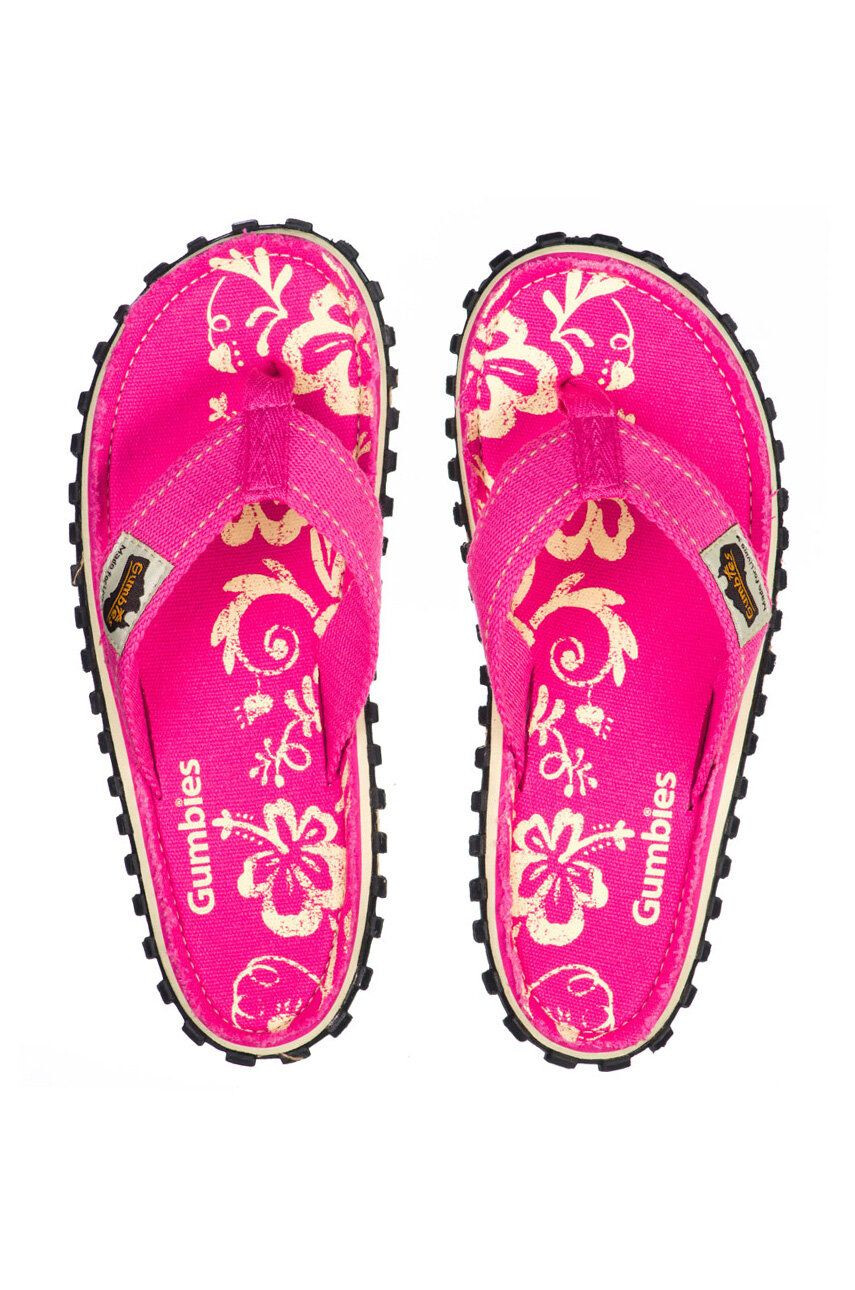 Gumbies Slapi Islander Pink Hibiscu - Pled.ro