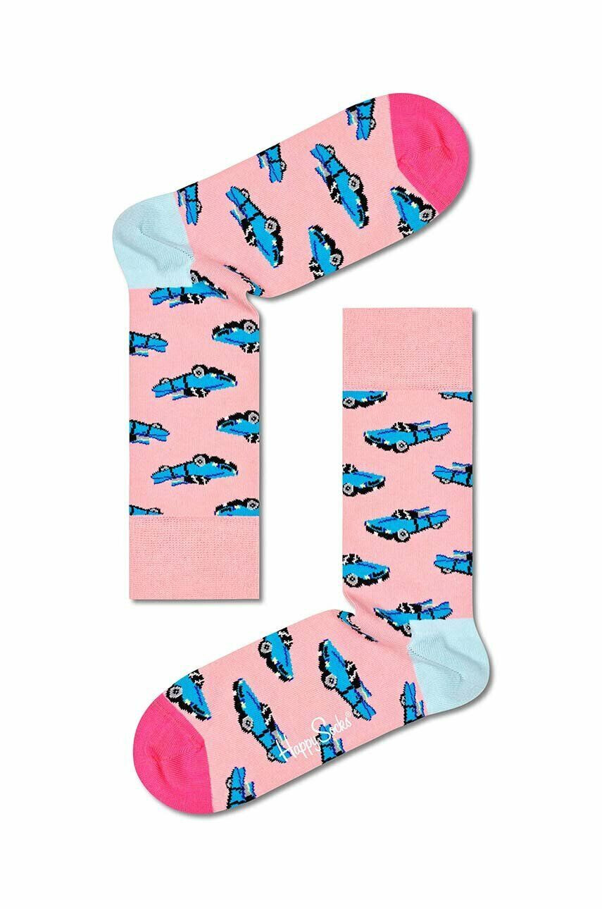 Happy Socks sosete Cadillac culoarea roz - Pled.ro