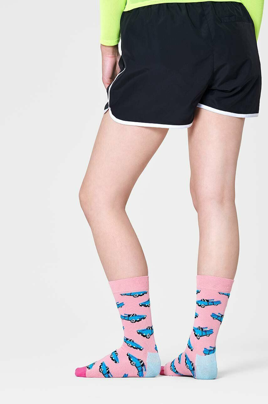 Happy Socks sosete Cadillac culoarea roz - Pled.ro