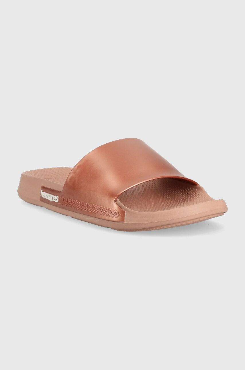 Havaianas papuci Slide Classic femei culoarea auriu - Pled.ro