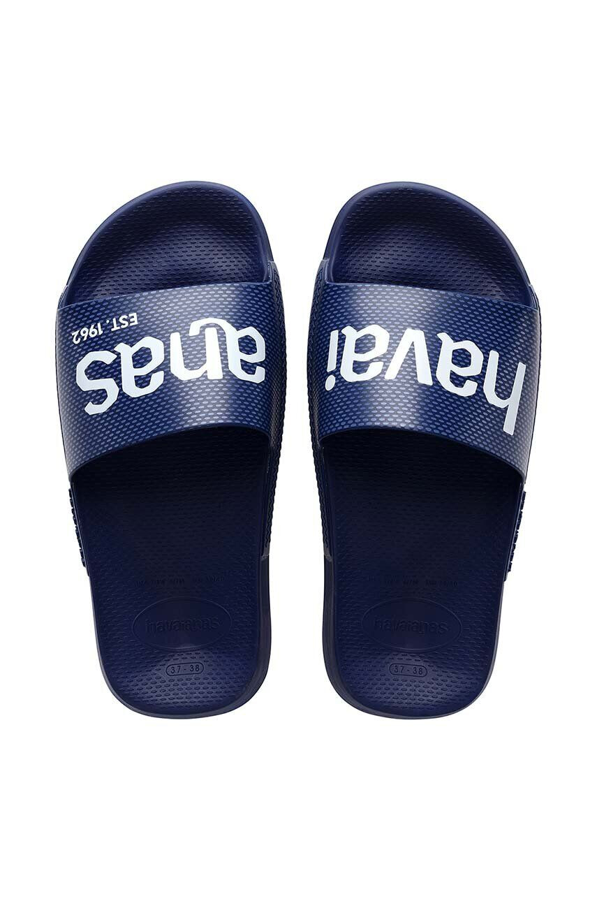 Havaianas papuci SLIDE CLASSIC LOGOMANIA culoarea albastru marin 4148124.0555 - Pled.ro