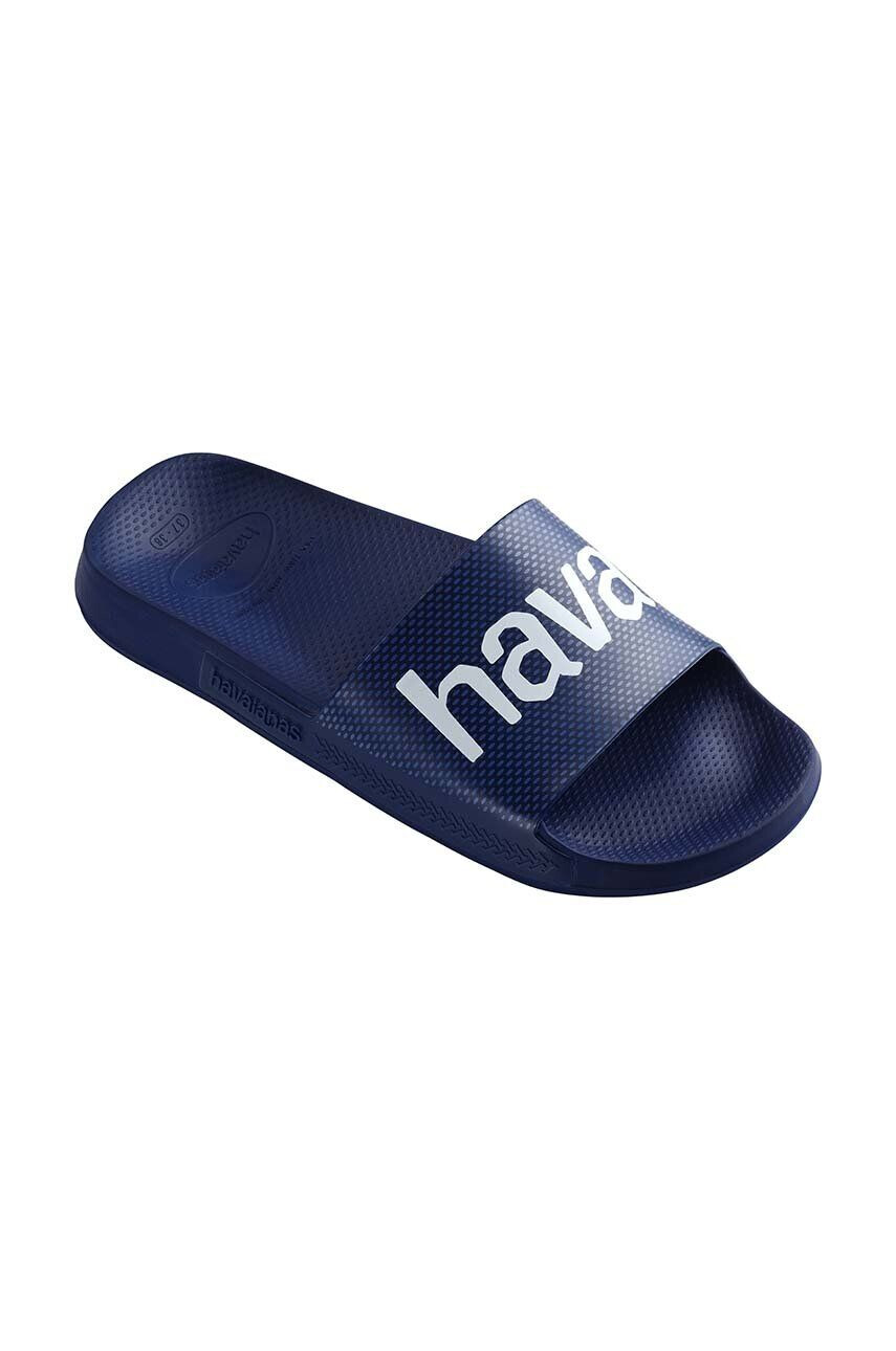 Havaianas papuci SLIDE CLASSIC LOGOMANIA culoarea albastru marin 4148124.0555 - Pled.ro