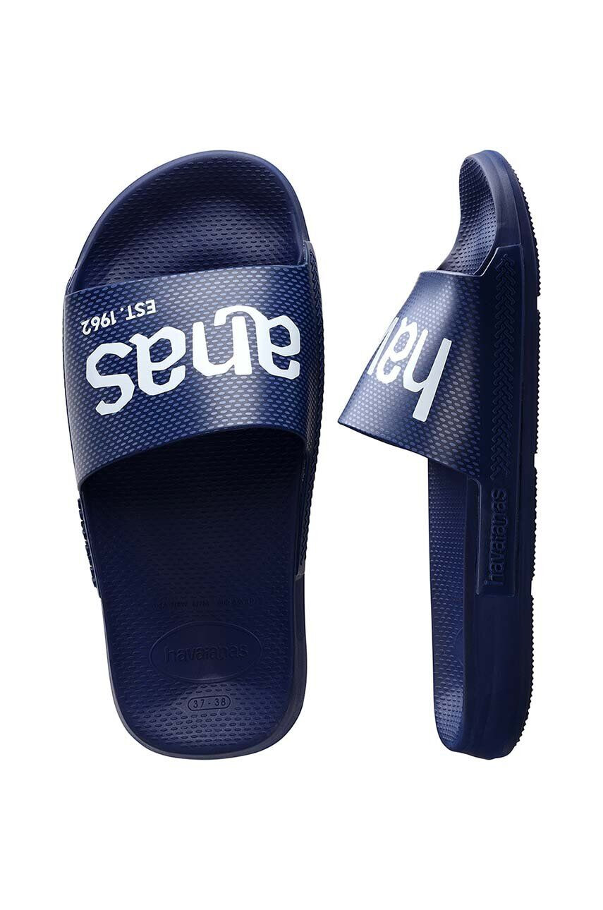 Havaianas papuci SLIDE CLASSIC LOGOMANIA culoarea albastru marin 4148124.0555 - Pled.ro