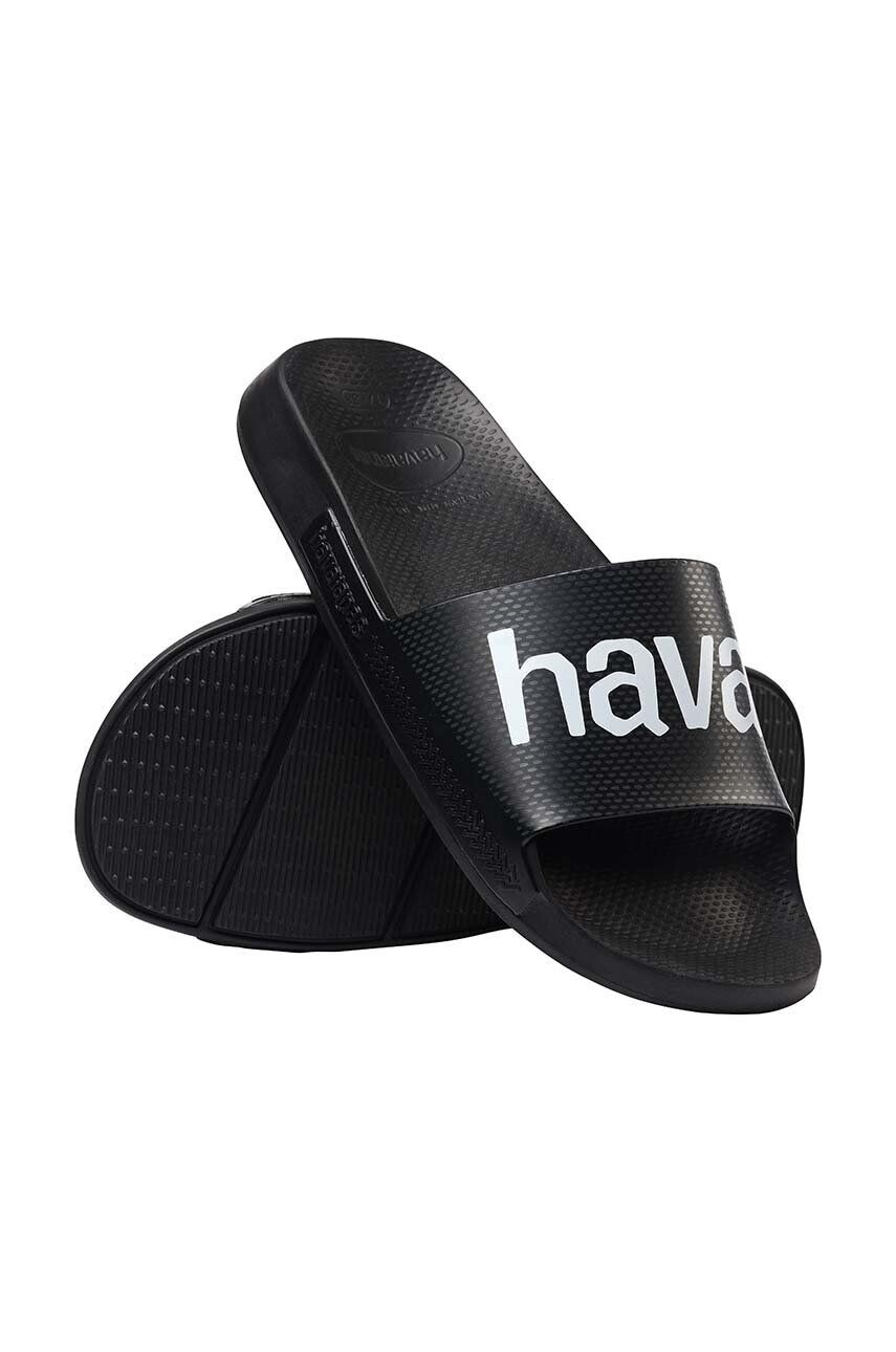 Havaianas papuci SLIDE CLASSIC LOGOMANIA culoarea negru 4148124.0090 - Pled.ro